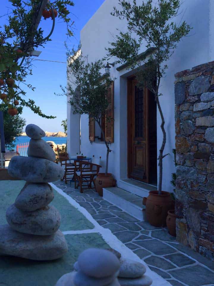 Aeolos Entrance Evening Shot - Aeolos Beach Hotel Folegandros - Gallery